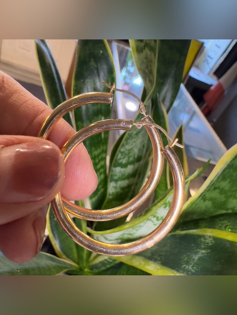14k Large hoop earrings